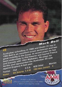 1996 Futera Rugby Union #49 Mark Bell Back